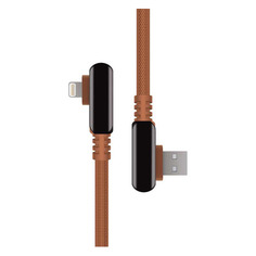 Кабель ROMBICA Rombica Digital Electron I Brown, Lightning (m), USB A(m), 1.2м, коричневый [ipq-002] Noname