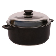 Кастрюля БИОЛ К301ПС, 3л, с крышкой, черный