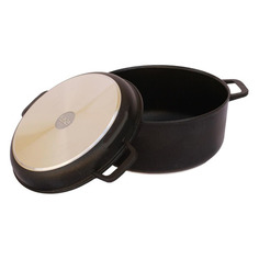 Кастрюля БИОЛ К202П, 2л, с крышкой, черный