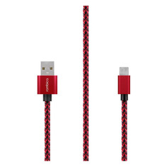 Кабель ROMBICA Rombica Digital AB-04 Red, micro USB B (m), USB A(m), 2м, красный / черный [cb-ab04r] Noname