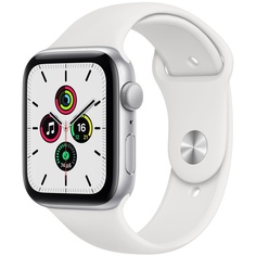 Смарт-часы Apple Watch SE 40 мм серебристый, спортивный ремешок