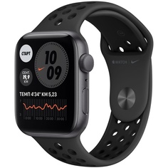 Смарт-часы Apple Watch Nike SE 44 мм серый космос, спортивный ремешок