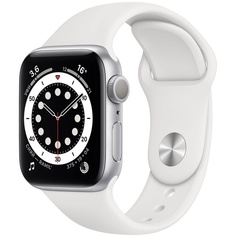 Смарт-часы Apple Watch Series 6 40 мм серебристый, спортивный ремешок
