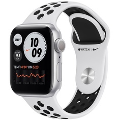 Смарт-часы Apple Watch Nike Series 6 40 мм серебристый, спортивный ремешок