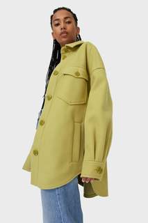 Stradivarius Трикотажная Куртка Оверсайз Женская Коллекция Зеленый S
