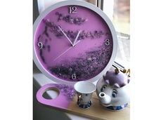 Часы настенные (kovka object) фиолетовый 30.0x30.0 см.