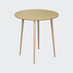 Обеденный стол спутник (woodi) желтый 74 см.