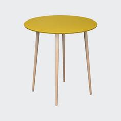 Обеденный стол спутник (woodi) желтый 74 см.
