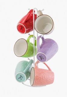 Набор кружек Elan Gallery 6х350 мл + подставка