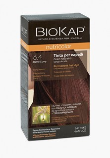 Краска для волос Biokap медно-золотистый карри 6.4, 140 мл