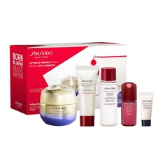 SHISEIDO Набор с лифтинг-кремом, повышающим упругость кожи VITAL PERFECTION и косметичкой