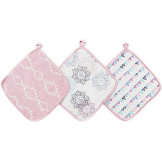 Набор полотенец для лица и рук Aden Anais Pretty Pink, 3 шт Aden+Anais