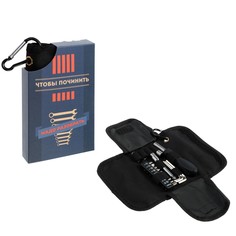 Набор инструментов tundra, подарочный чехол с карабином, 19 предметов