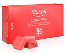 Domix, Высокоэластичный полимерный воск в брикетах, Coral Коралл, 100 г Starpil