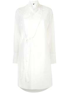 Ann Demeulemeester поплиновое платье с запахом