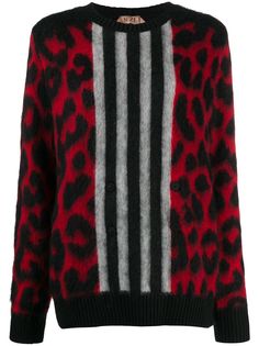 Nº21 джемпер с леопардовым узором