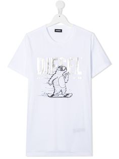 Diesel Kids футболка с круглым вырезом и логотипом