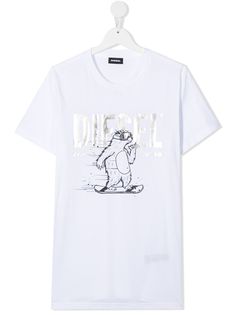 Diesel Kids футболка с круглым вырезом и логотипом