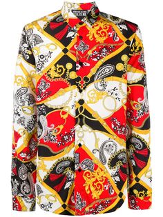 Versace Jeans Couture рубашка с длинными рукавами и принтом