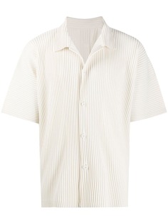 Issey Miyake плиссированная рубашка с короткими рукавами