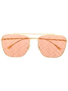 Fendi Eyewear солнцезащитные очки-авиаторы с логотипом FF