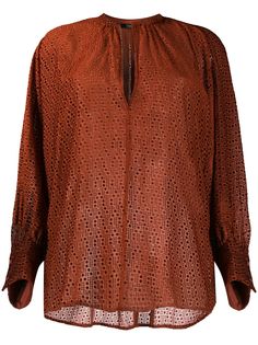 Seventy блузка с узором и длинными рукавами