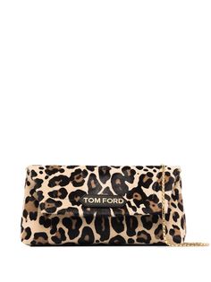 TOM FORD маленькая сумка на плечо Label с леопардовым принтом