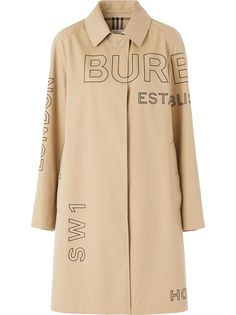 Burberry пальто с принтом Horseferry