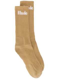 Rhude носки с вышитым логотипом