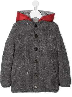 Brunello Cucinelli Kids пальто на пуговицах с капюшоном