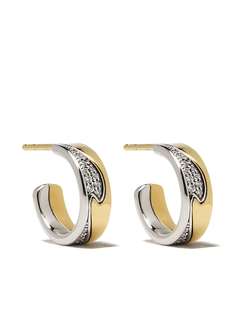 Georg Jensen золотые серьги-кольца Fusion с бриллиантами
