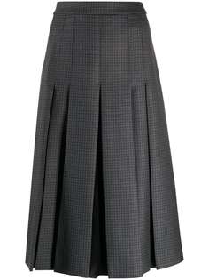 Maison Margiela юбка с контрастной вставкой и складками
