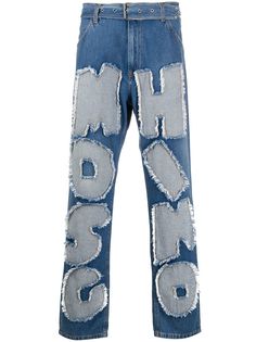 Moschino джинсы с вырезанным логотипом