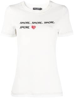 Dolce & Gabbana футболка с надписью Amore