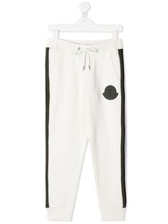 Moncler Kids спортивные брюки с нашивкой-логотипом