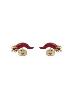 Dolce & Gabbana запонки Good Luck из желтого золота с рубинами