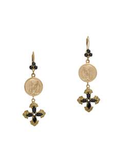 Dolce & Gabbana серьги-подвески из желтого золота с сапфиром