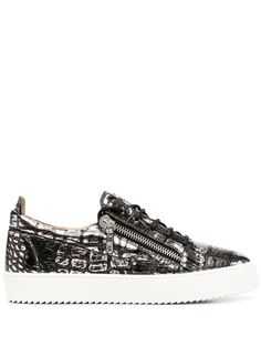 Giuseppe Zanotti кеды Frankie с тиснением под кожу крокодила