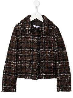 Dolce & Gabbana Kids однобортное пальто в клетку