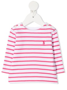 Ralph Lauren Kids полосатая футболка с длинными рукавами