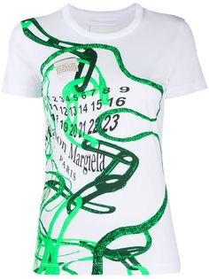 Maison Margiela футболка с графичным принтом и логотипом