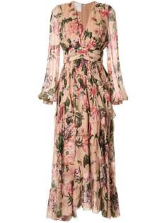 Ingie Paris расклешенное платье с цветочным принтом