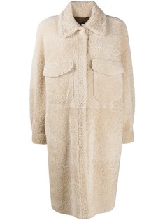 Simonetta Ravizza пальто средней длины из овчины