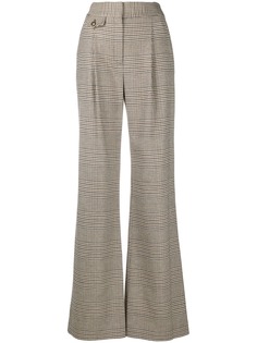 Veronica Beard расклешенные брюки с узором в елочку