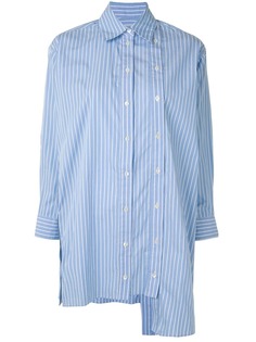 Rokh полосатая рубашка оверсайз асимметричного кроя