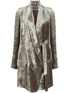 Ann Demeulemeester бархатное пальто миди