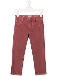 Brunello Cucinelli Kids джинсы скинни с эффектом потертости