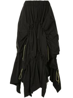 Yohji Yamamoto юбка оверсайз с драпировкой и кулиской