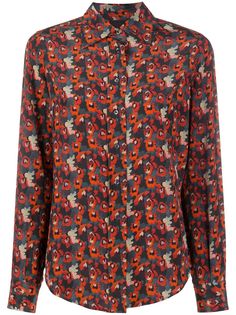 Aspesi рубашка с цветочным принтом