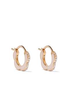 Raphaele Canot маленькие серьги-кольца Happy Deco из розового золота с бриллиантами